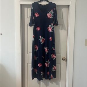 Kimi and Kai Navy Floral Dress